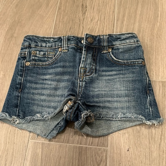 For All 7 Mankind Girls Blue Jean Shorts Size 6 - Picture 1 of 5